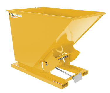 1-1/2 CuYd 70 Degree Heavy Duty Self Dumping Hopper w/ Bumper Release - Yellow